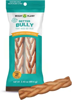 | Better Bully Vegan Dog Chews 2ct Small | Long Lasting Chew | Hypoallergenic Allergy- Friendly Plant-Based | Made in USA