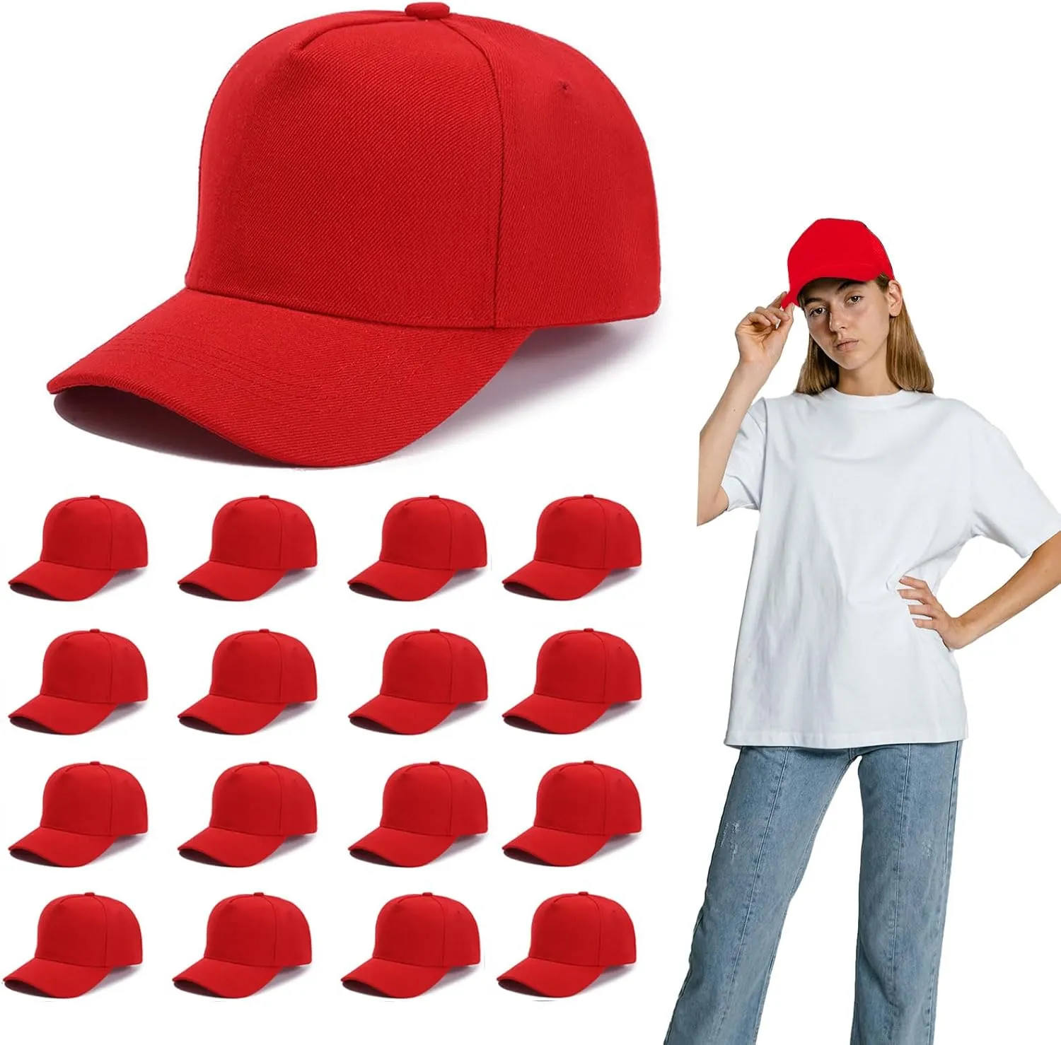 16 Pack Trucker Hat Adjustable GorrasBlank Baseball Cap for TruckerWholesale Unisex Ball Cap for Men & Women