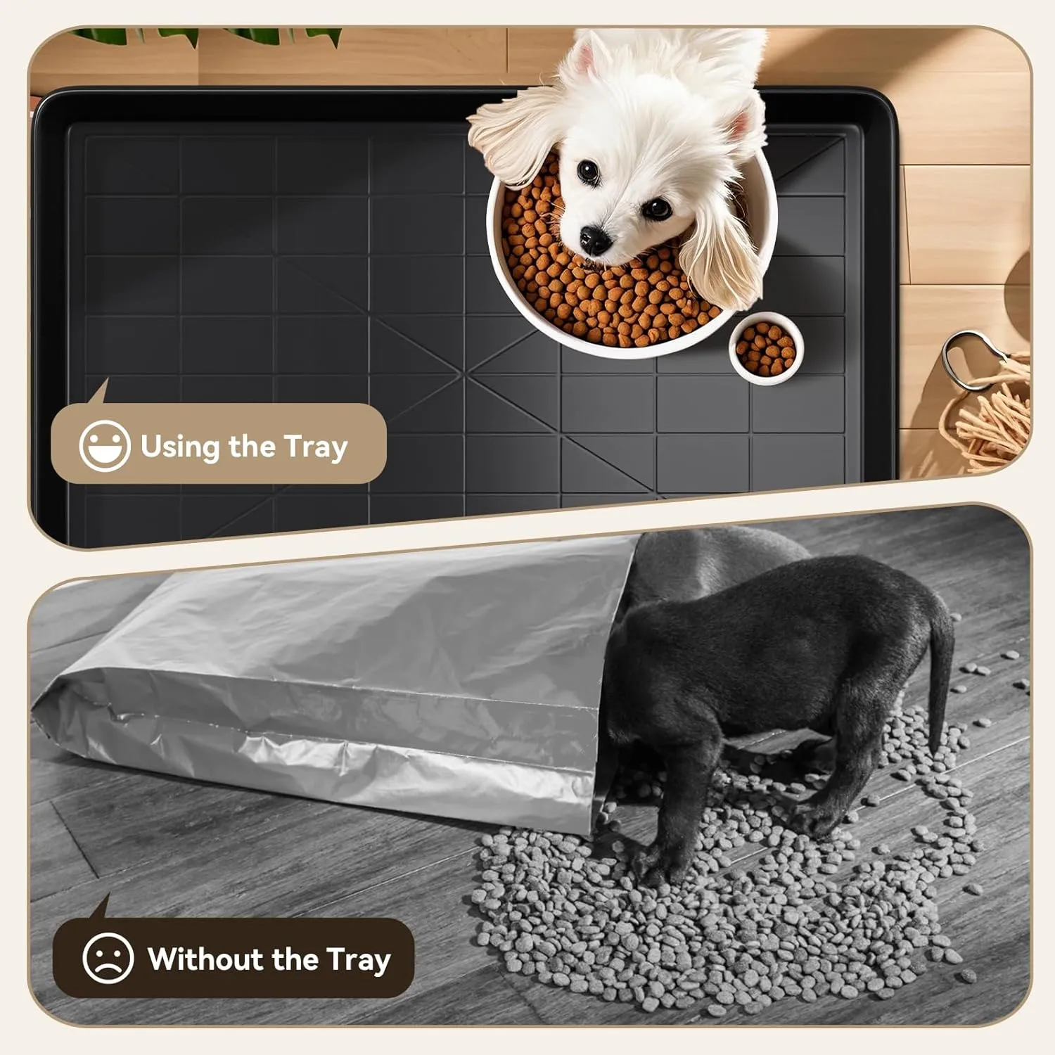 41.1" Dog Crate Tray Replacement fit for Metal Dog Crate Dog Cage Pans Plastic Tray