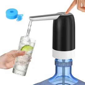 5 Gallon Jug Portable Water Dispenser Water Bottle Pump 5 Gallon Water Dispenser USB Charging Water Bottle Pump Electric Water Dispenser Water Bottle Switch-Black, chou6