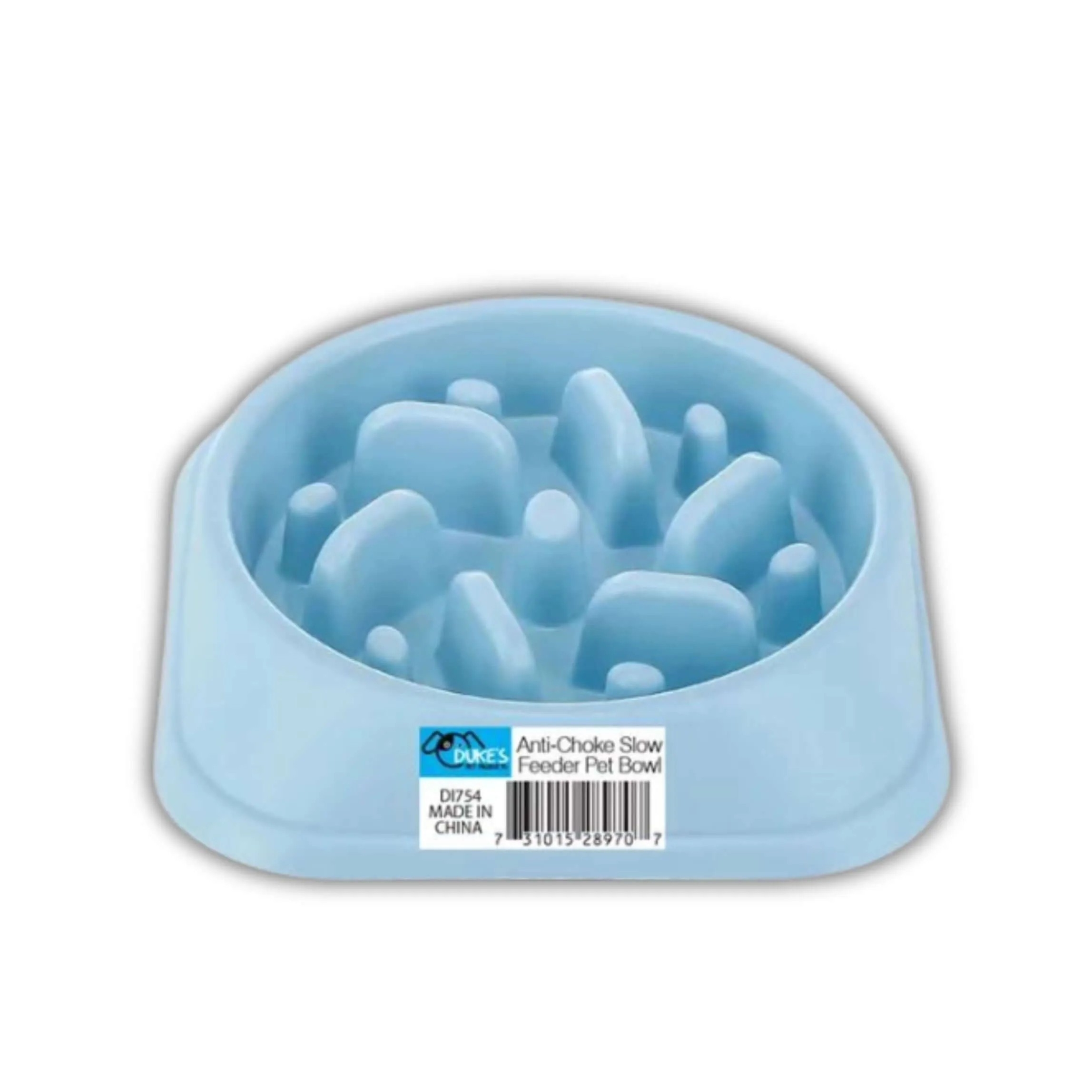 Anti-Choke Slow Feeder Pet Bowl - BLUE