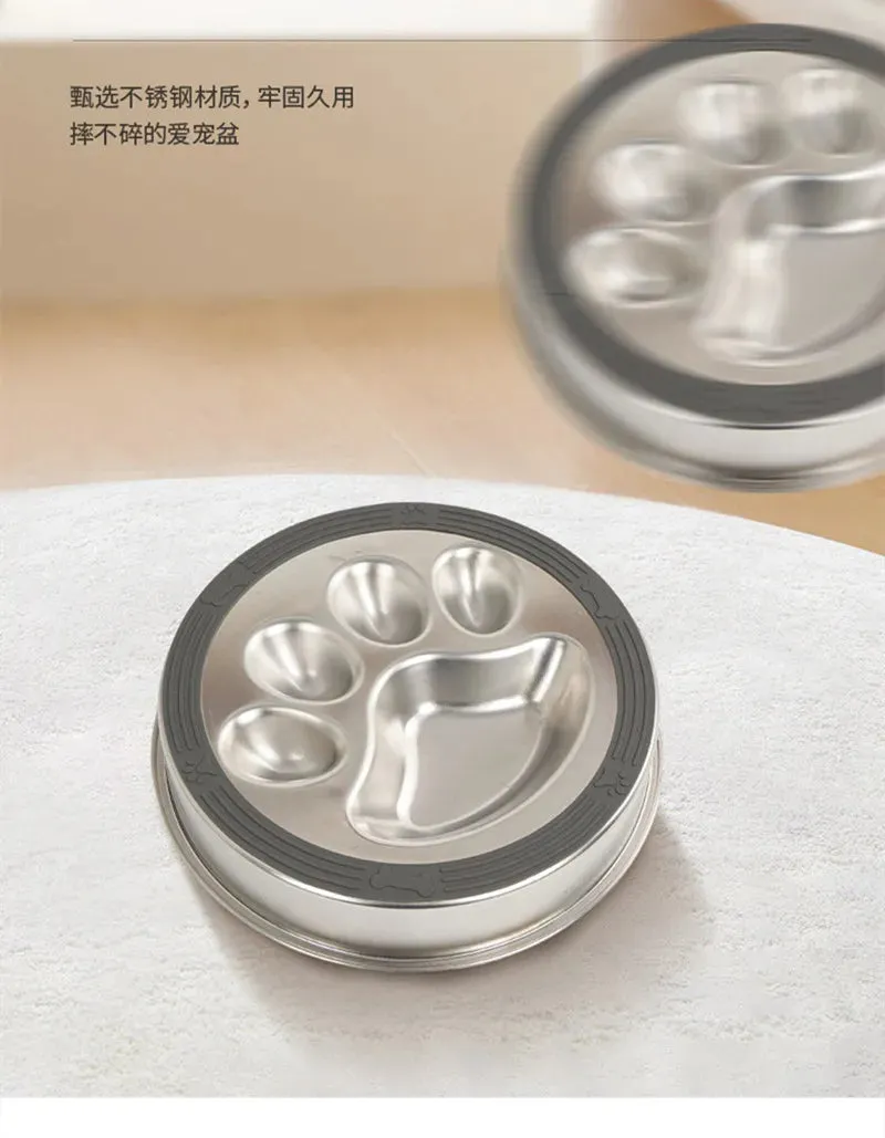 Anti-Choking Slow Feeder Dog Bowl in Stainless Steel