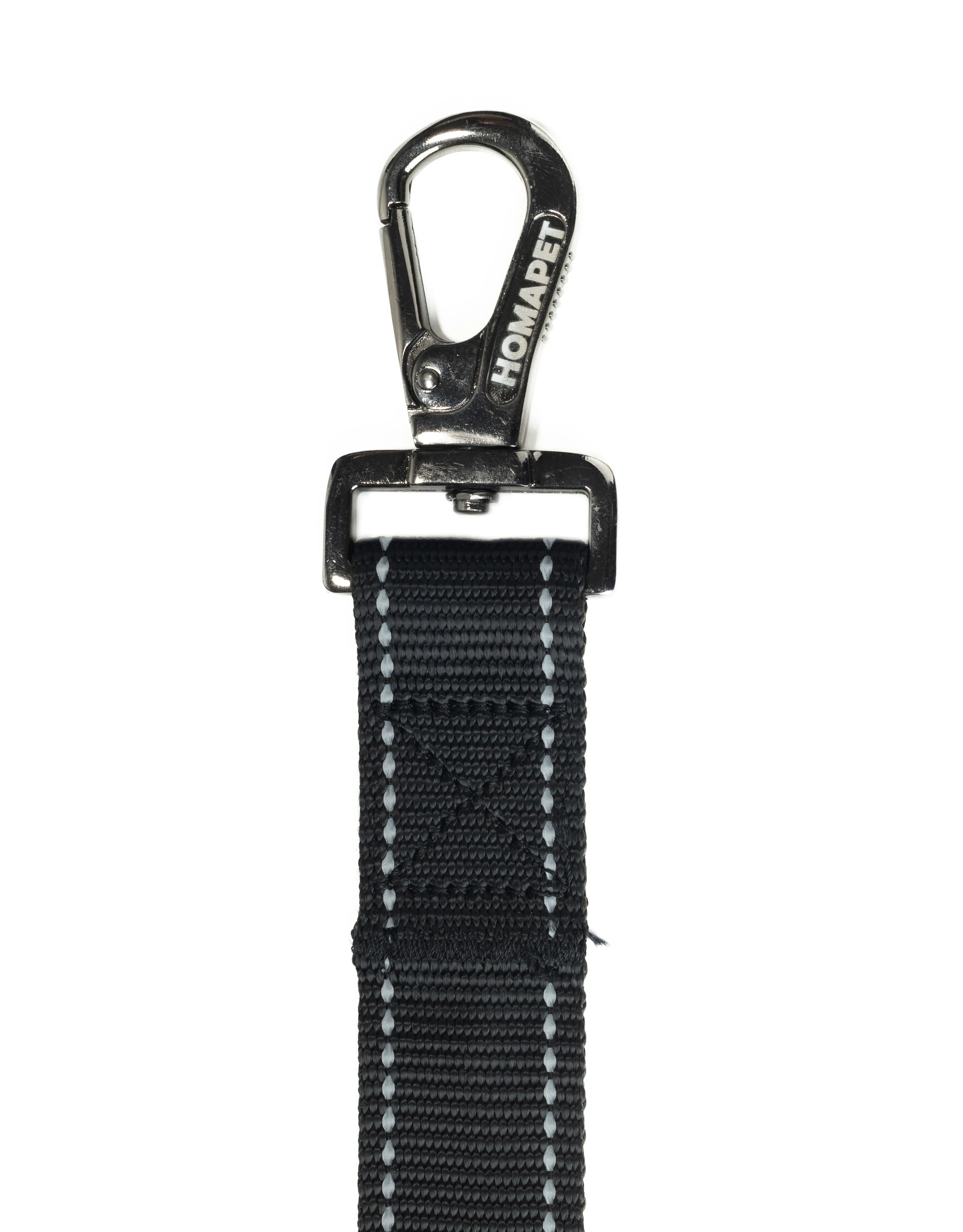 Black Flat Nylon Dog Leash