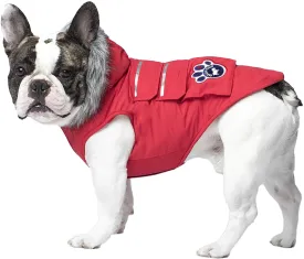 Canada Pooch Everest Explorer Size 28 Red Fleece Lined Insulated Dog Coat
