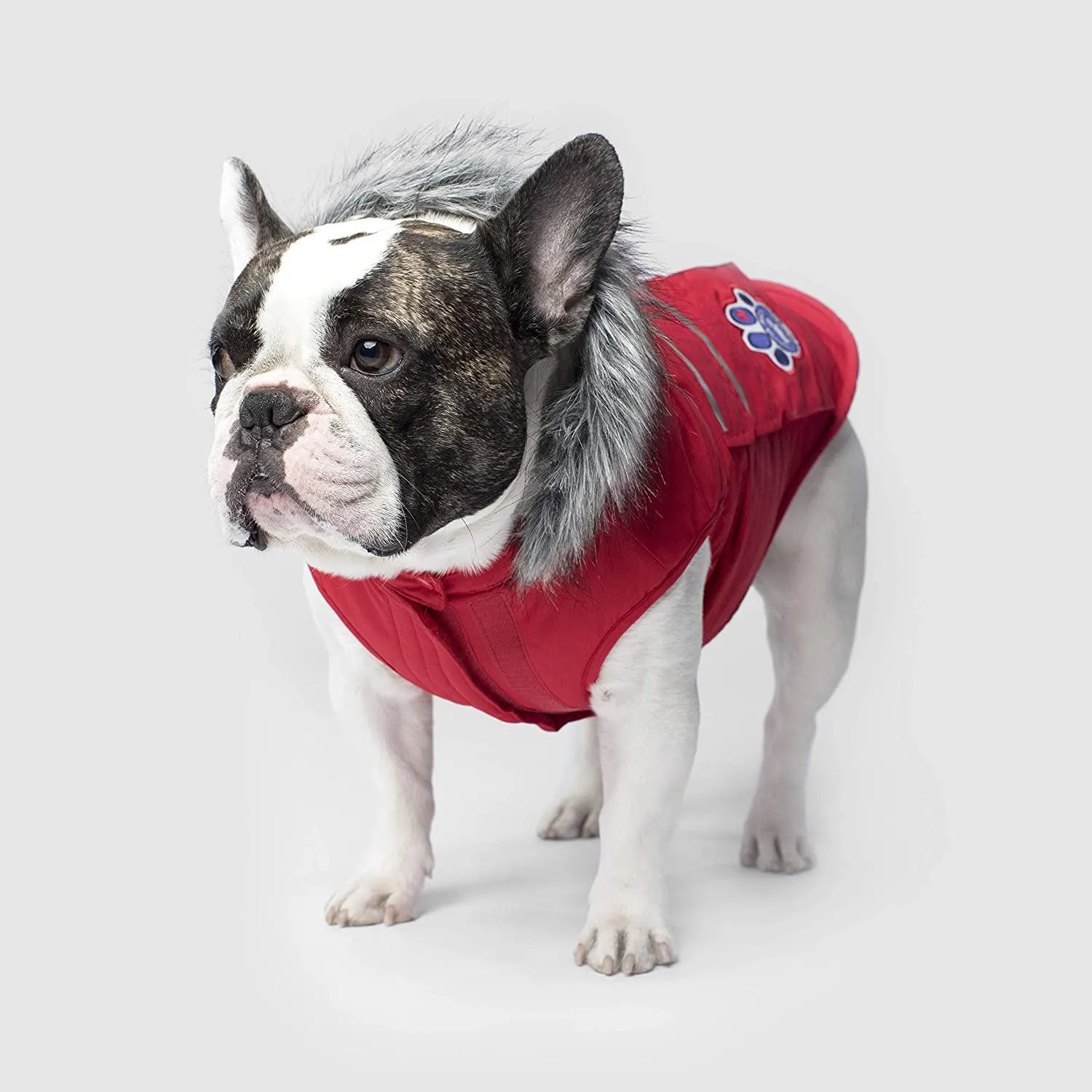 Canada Pooch Everest Explorer Size 28 Red Fleece Lined Insulated Dog Coat