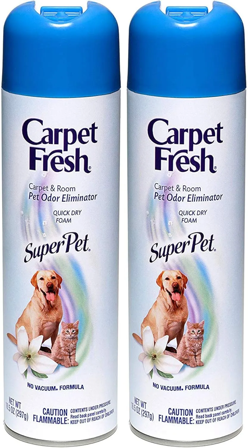 Carpet Fresh No Vacuum Foam Carpet Refresher, Super Pet 10.50 oz (Pack of 2)