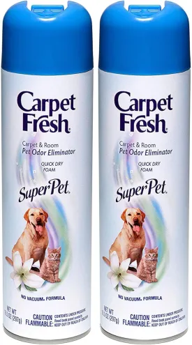 Carpet Fresh No Vacuum Foam Carpet Refresher, Super Pet 10.50 oz (Pack of 2)