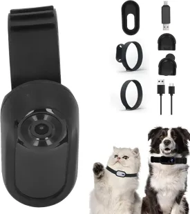 Cat Collar Camera, Pet Camera Collar with Video Record, HD 1080P Dog Collar, 160 Wide Angle Cat Dog Action Camera, Mini Body Cam for Indoor, Outdoor, Dogs, Cats, Black