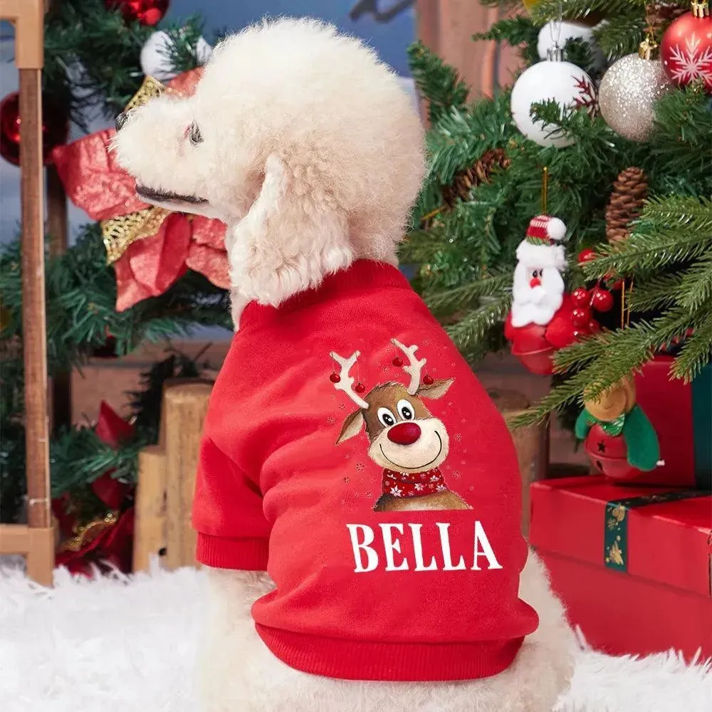 Christmas Deer Dog Hoodie