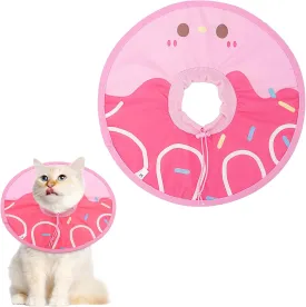 Coppthinktu Cat Cone Collar Soft, Cue Cat Recovery Collar After Surgery Waterproof Neck Cone, Lightweight Kitten Cone Elizabethan Collar for Cats Puppy Anti Licking Wounds (Pink,M)