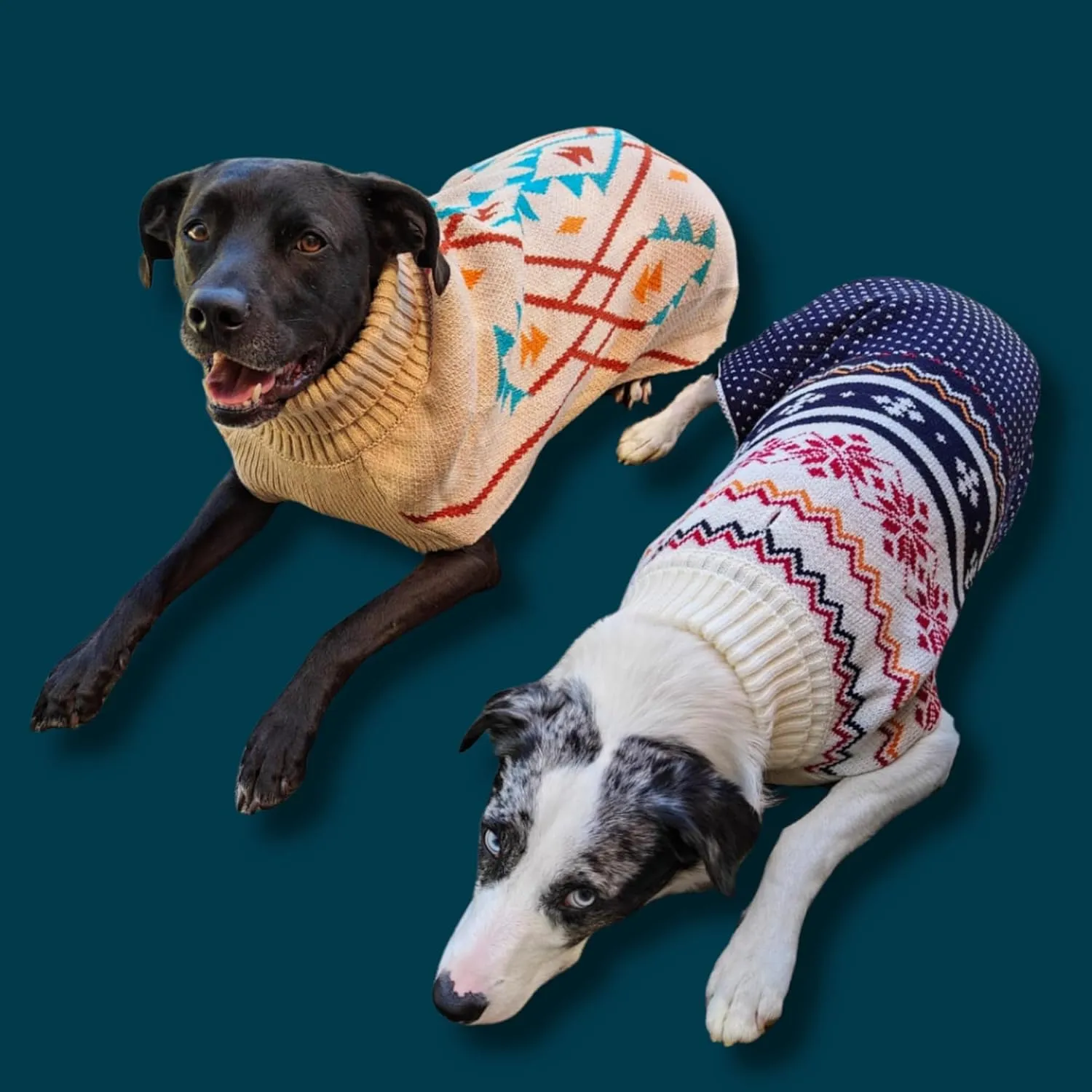 Cozy Acrylic Dog Sweater for Outdoor AdventuresBreathable & Insulating KnitClassic FitBackpacking Gear for DogsDog Hiking GearDog Camping Gear (Small, Indigenous)