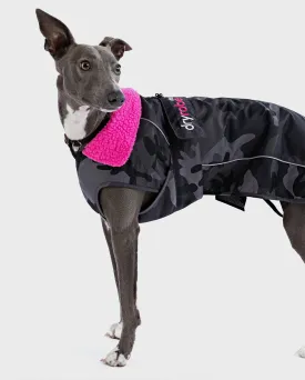 Dog Dryrobe in Black Camo & Pink
