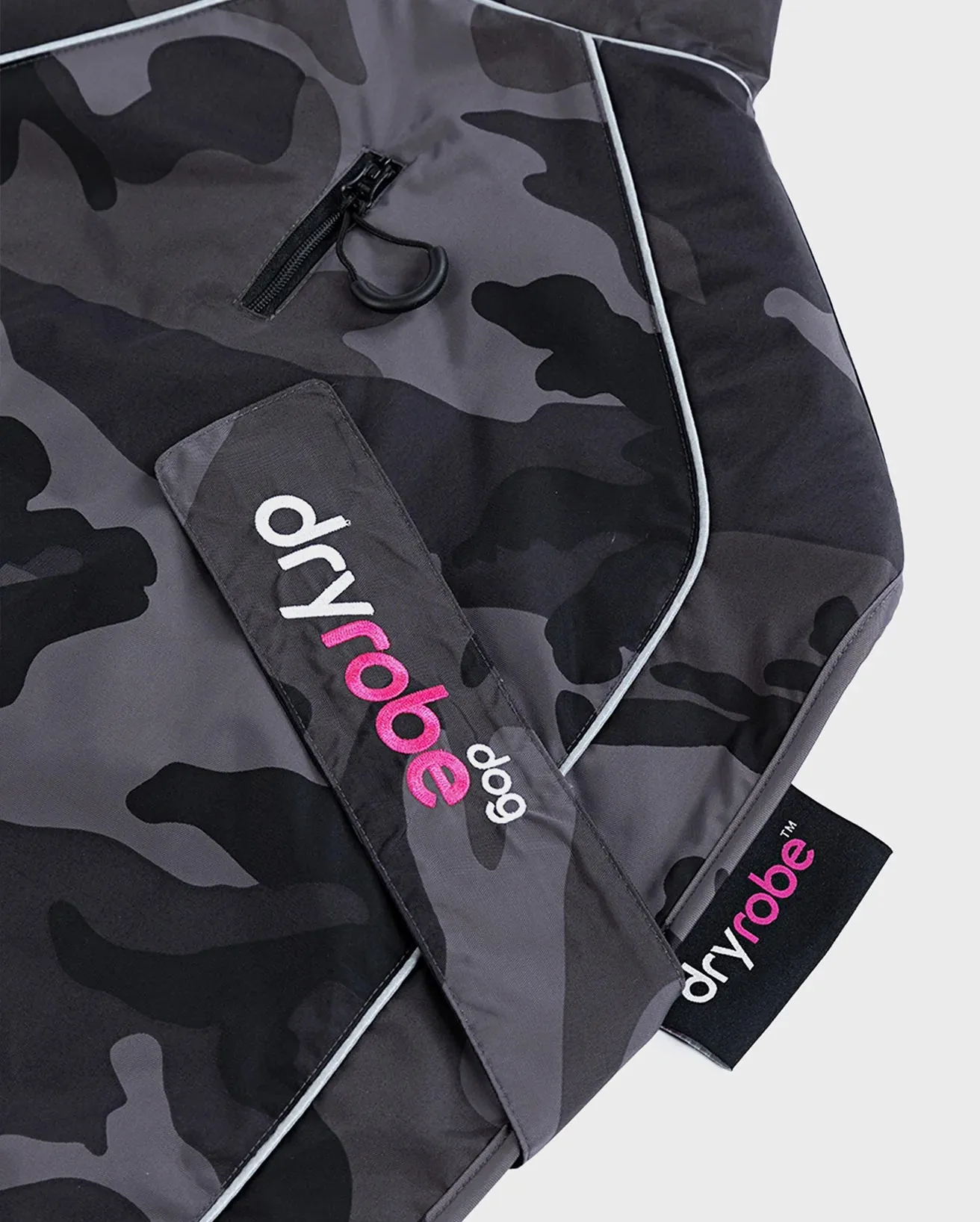 Dog Dryrobe in Black Camo & Pink