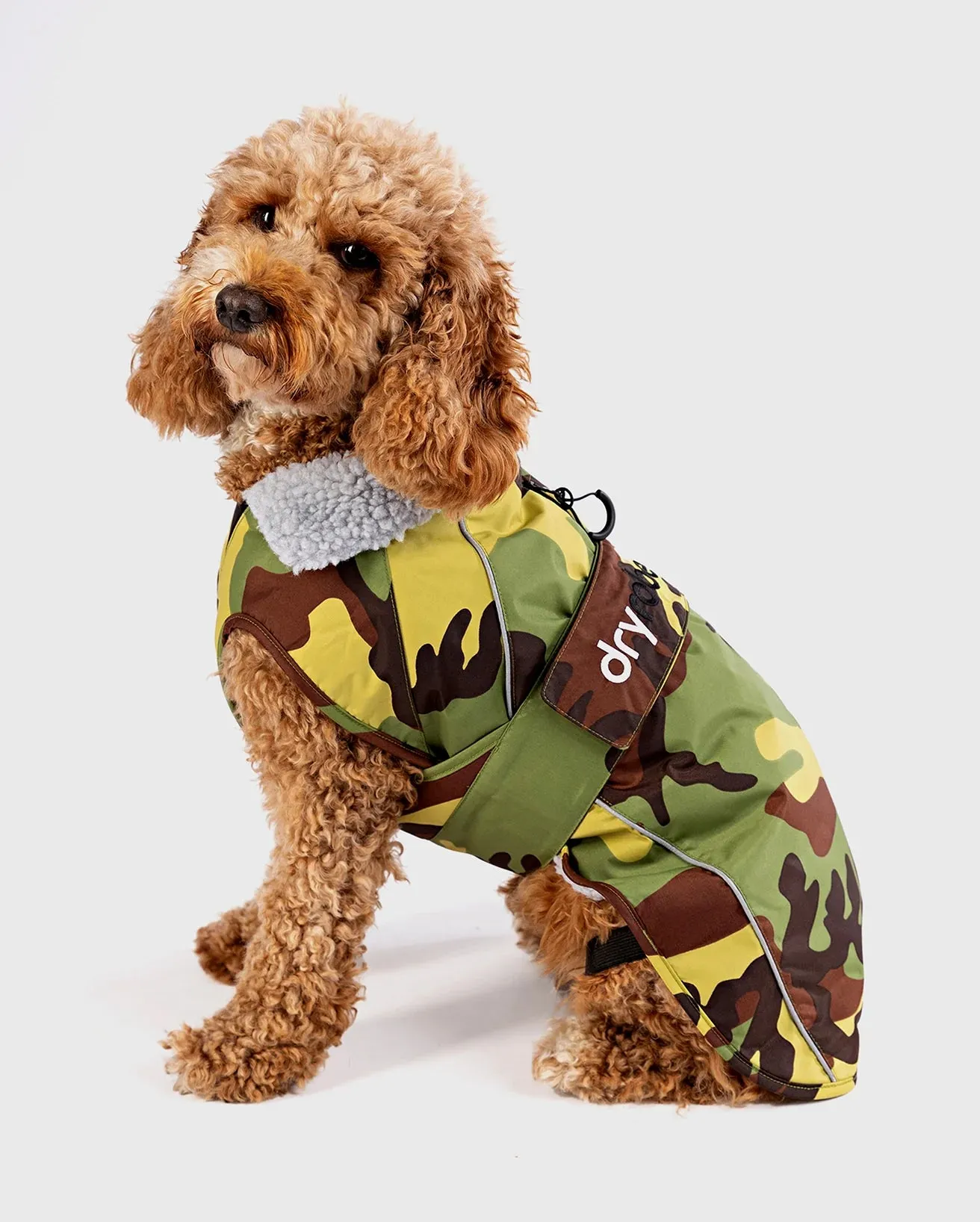 Dog Dryrobe in Camo & Grey