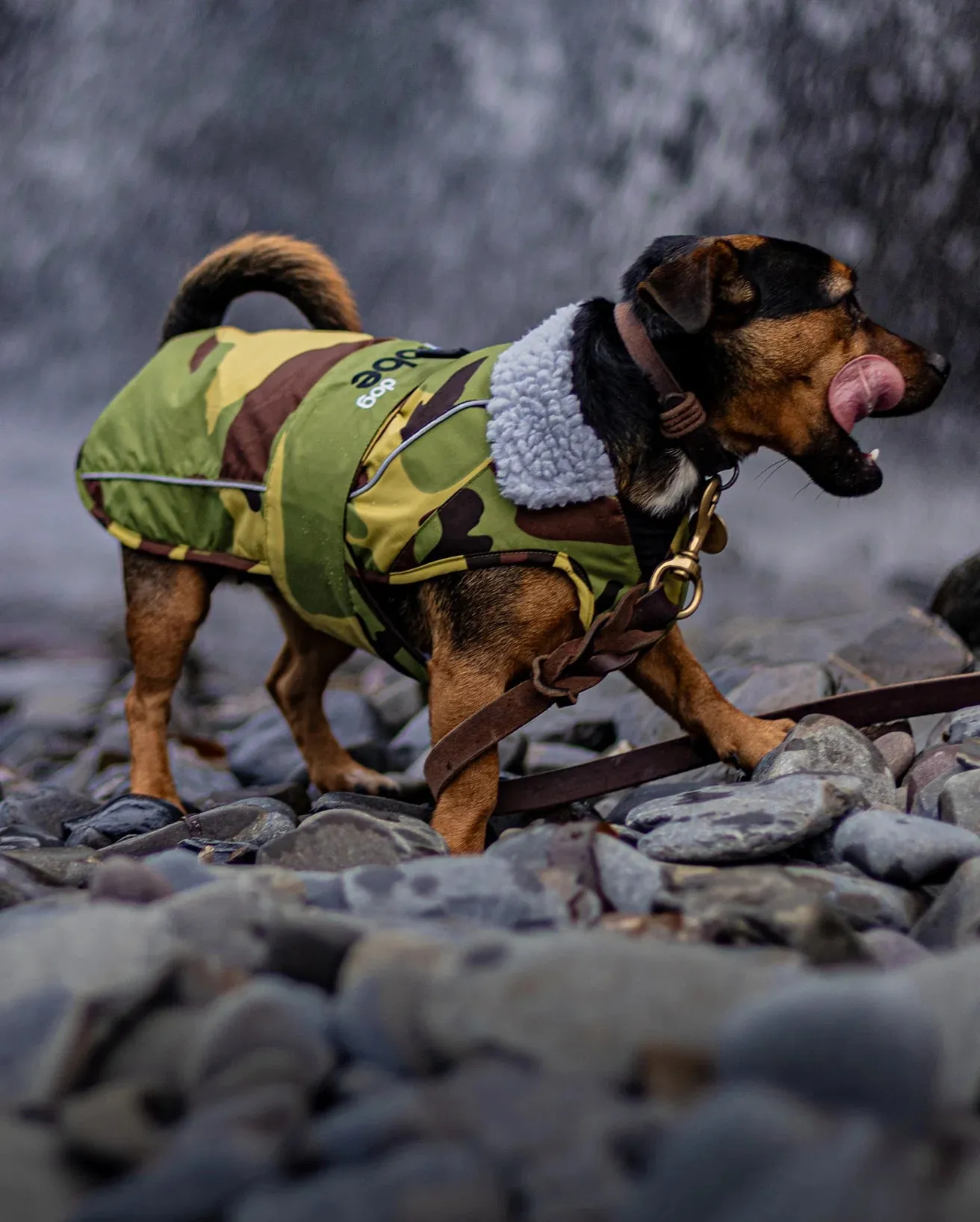 Dog Dryrobe in Camo & Grey