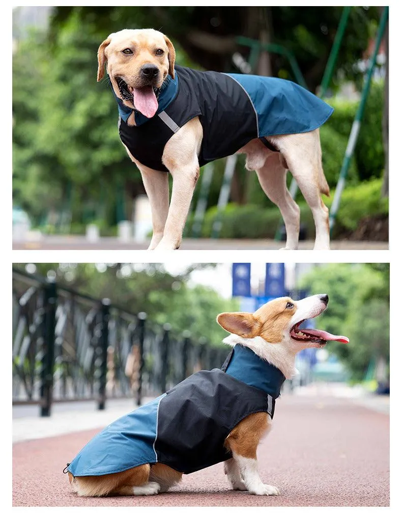 Dog Jacket Raincoat Waterproof Reflective