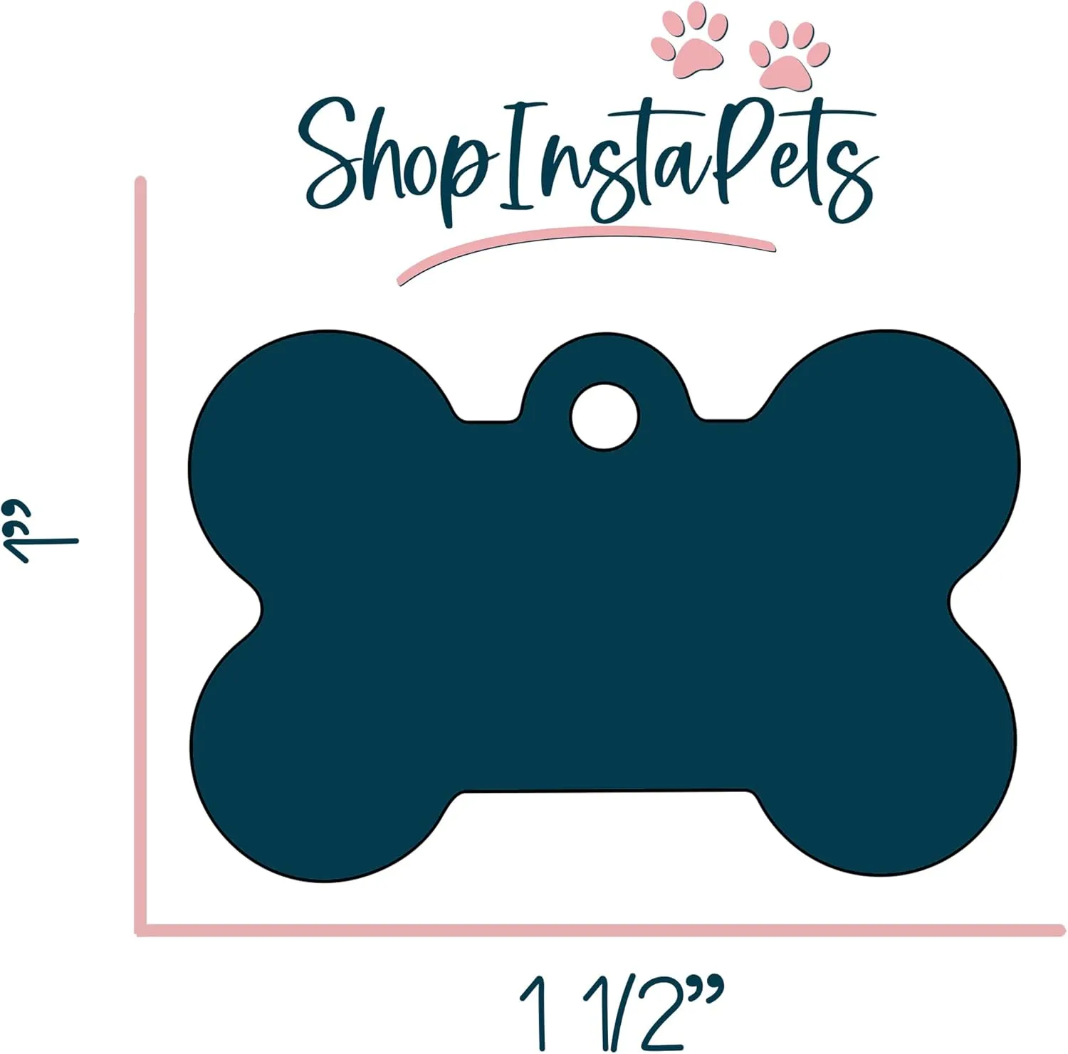Double Sided Camo Print Pet Id Dog Tags Personalized with 4 Lines of Text (Blue)