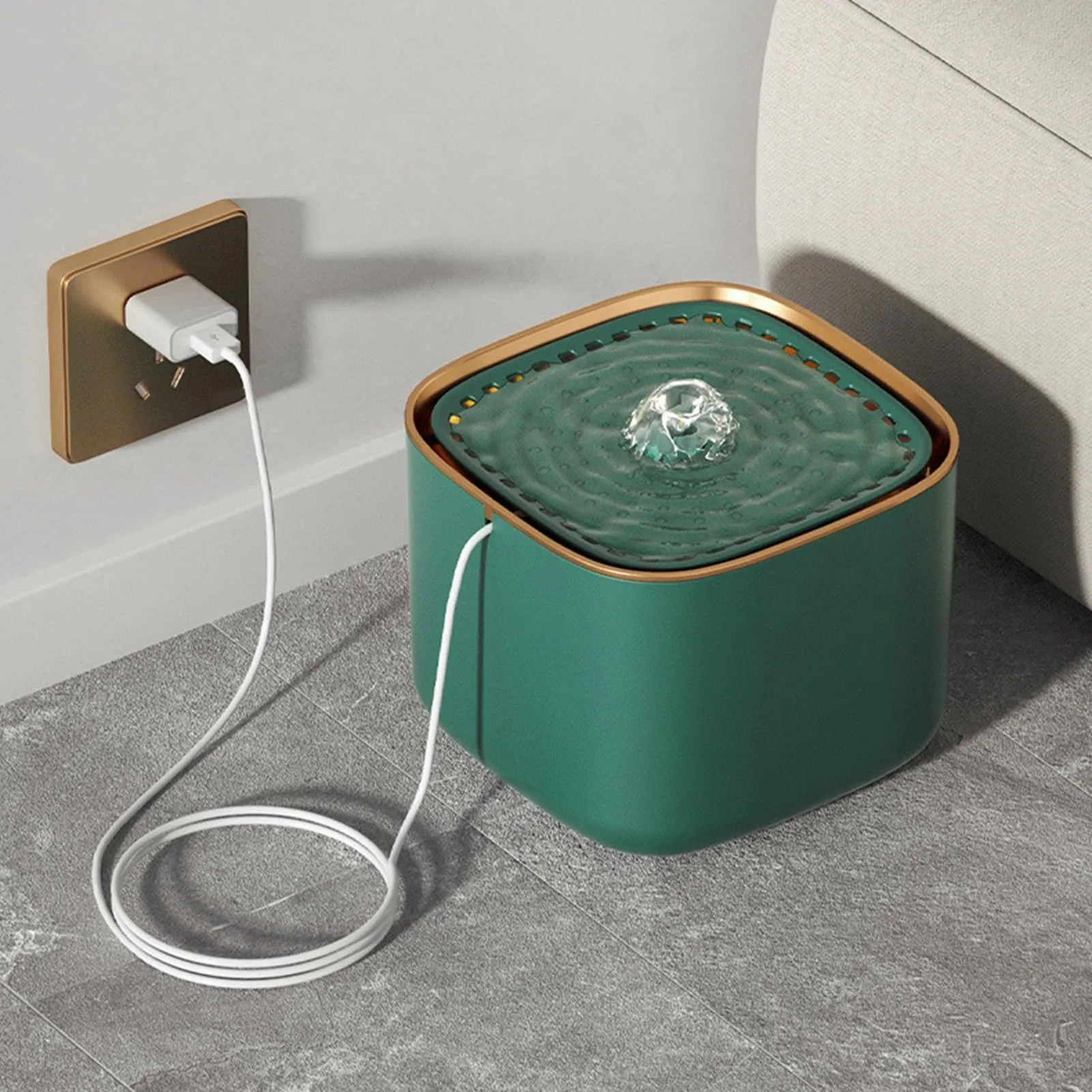 Eisoary Pet Automatic Waterer Dispenser Cat Dog Water Fountain, Large Capacity USB Electric Mute Water Feeder Electric Fountain Cats Pump for Cats and Dogs