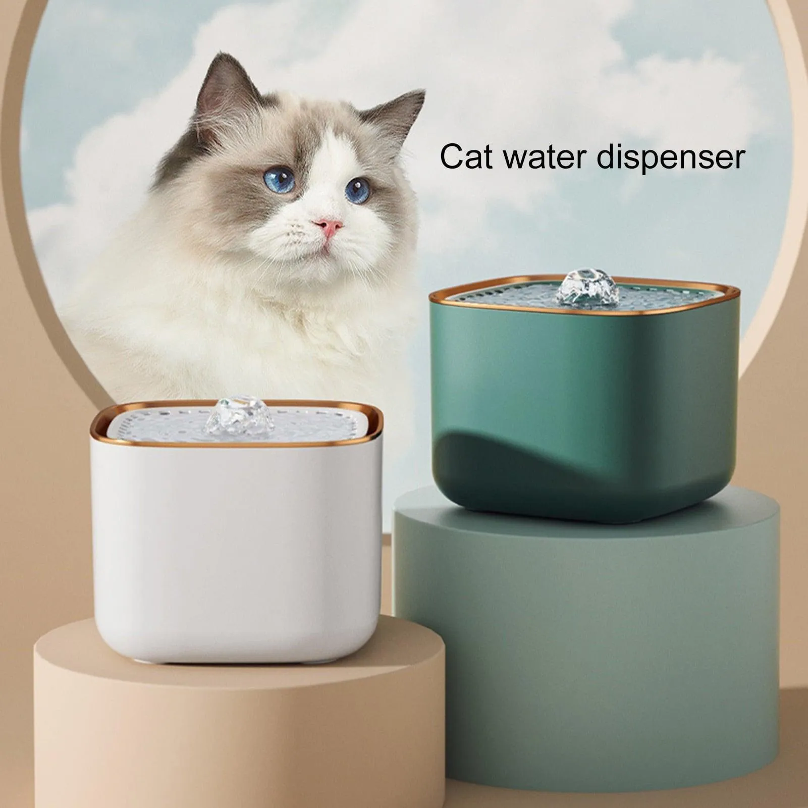 Eisoary Pet Automatic Waterer Dispenser Cat Dog Water Fountain, Large Capacity USB Electric Mute Water Feeder Electric Fountain Cats Pump for Cats and Dogs