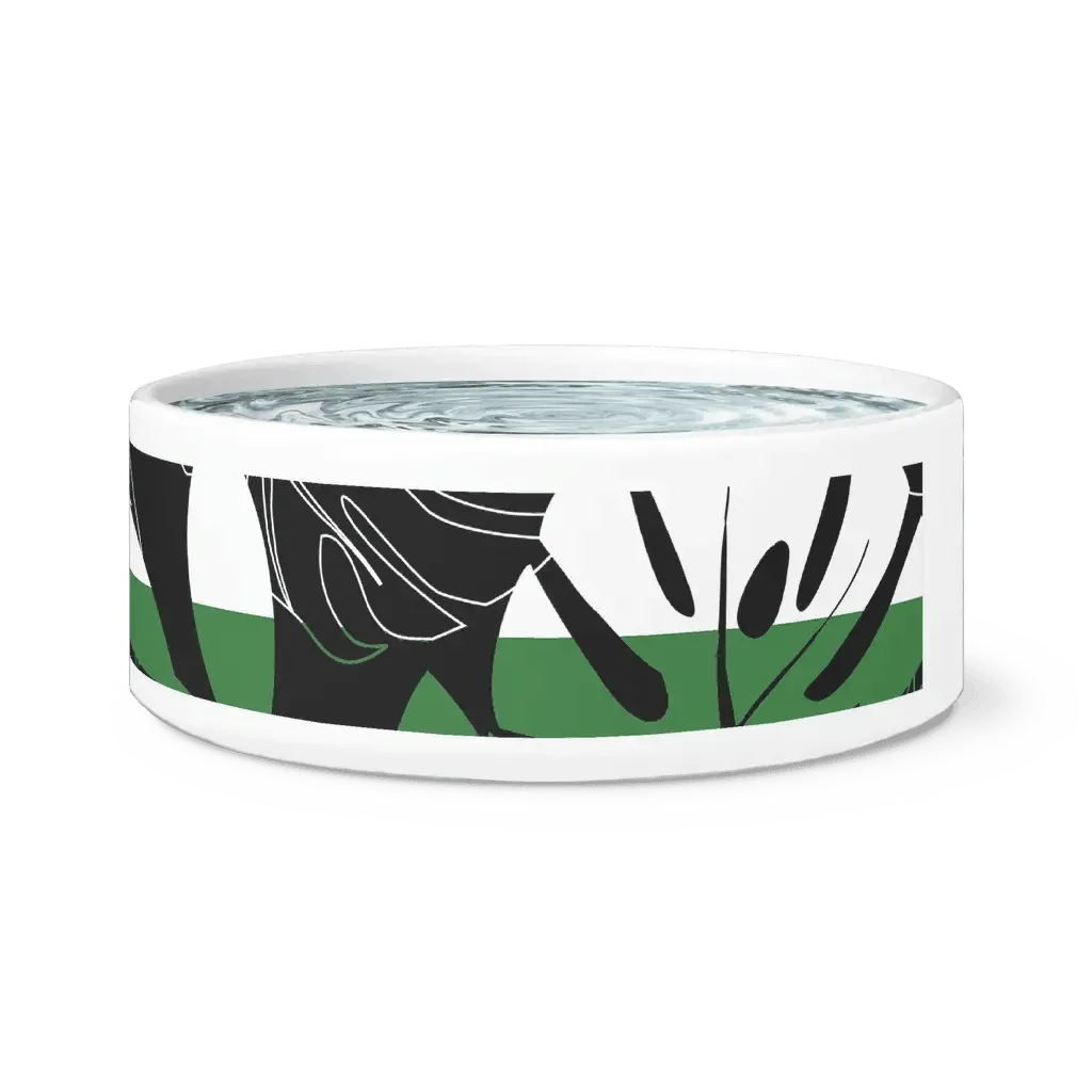 Elegant Ceramic Pet Bowl with Trendy Design for Home Aesthetics