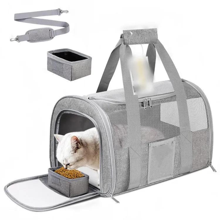 Foldable Pet Bag Travel Carrier Small Medium Cat,Soft Sided Cat Travel Carrier