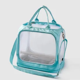 Fosrion Foldable Bird Travel Carrier with Perch and Tray - Portable Mesh Cage for Parrots and Small Birds