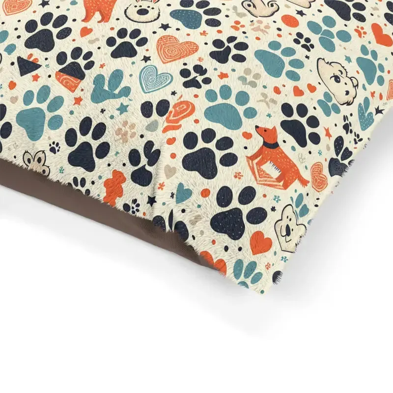 Furry Friend Pet Bed with Cotton Polyester Print
