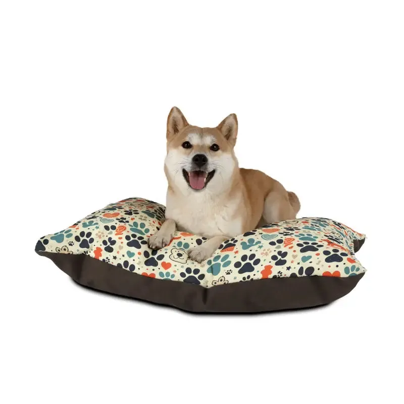 Furry Friend Pet Bed with Cotton Polyester Print