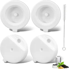 Gravity Pet Water Fountain Filters, Automatic Pet Waterer Replacement Filters for 3.6L/4.6L/6L/8L Dog Water Dispenser(4 Filters with 1Brush)