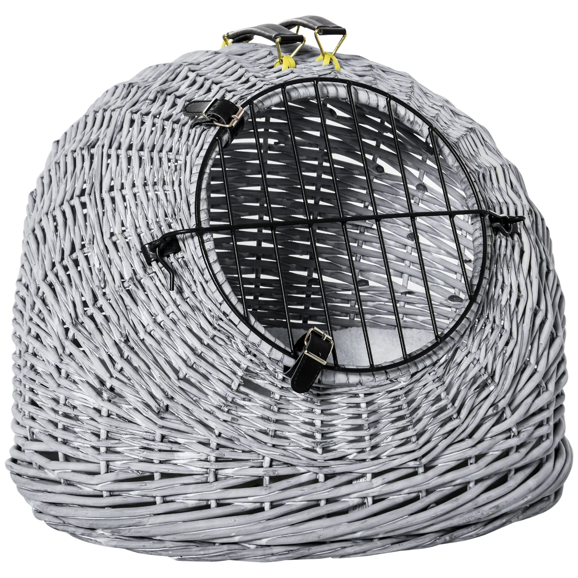 Grey Portable Pet Carrier Basket Bed 50L cm - Grey