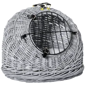 Grey Portable Pet Carrier Basket Bed 50L cm - Grey