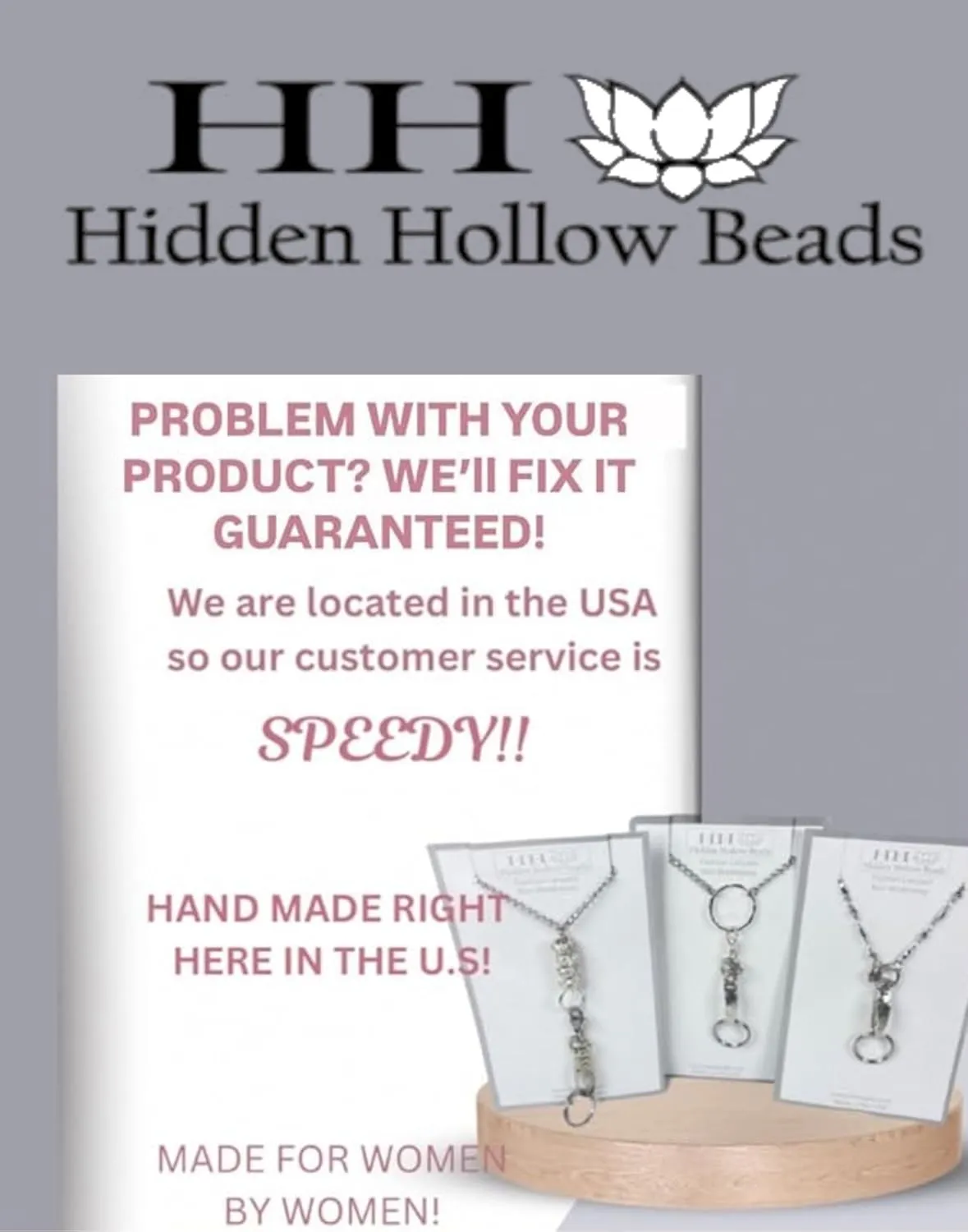 Hidden Hollow Beads Women's Artistic 6.5 or 5.5 inch long Medical Alert ID Interchangeable Replacement Bracelet, Identification Vital info tag