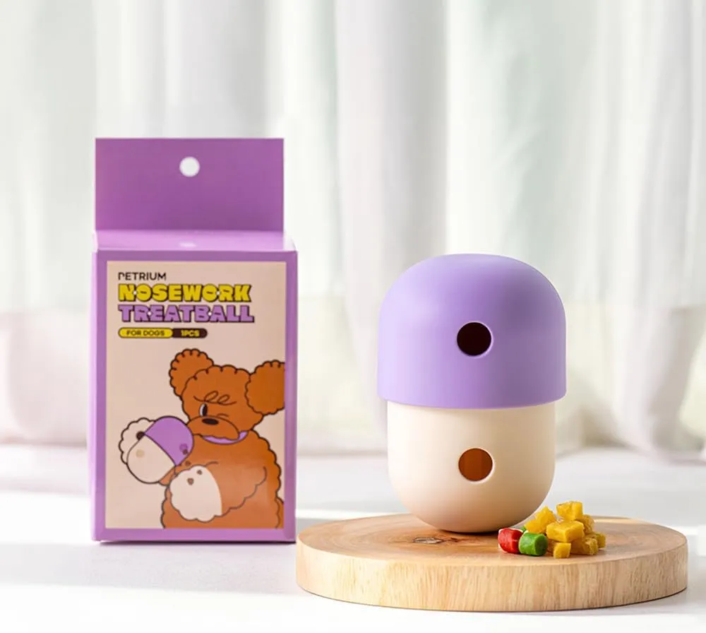 Interactive Dog Toys 100% Silicone Treat Dispensing Dog Toys, Puzzle Toy, All Breeds, Aggressive Play, Easy Clean, Two Sides Treat Food Hole, Designed for Dog Safety