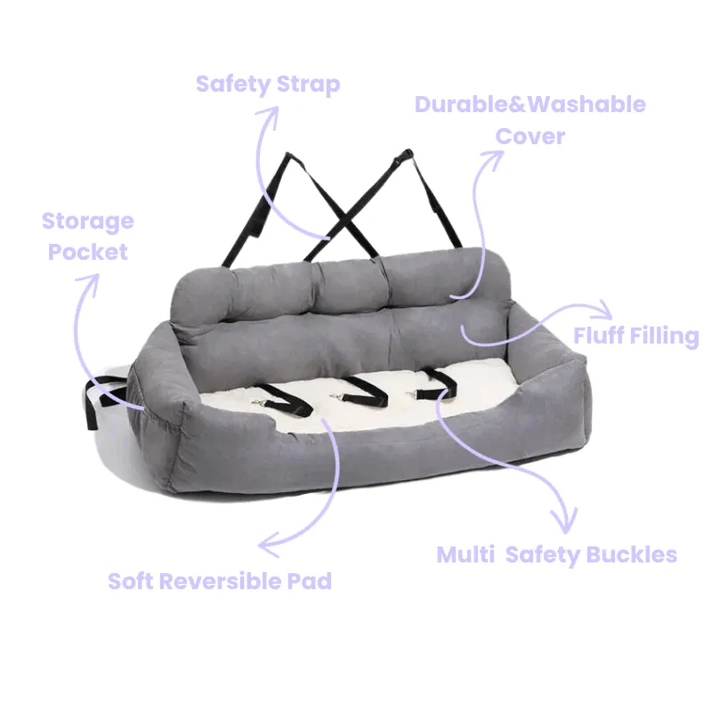 Julibee Fluff Dog Car Seat Bed