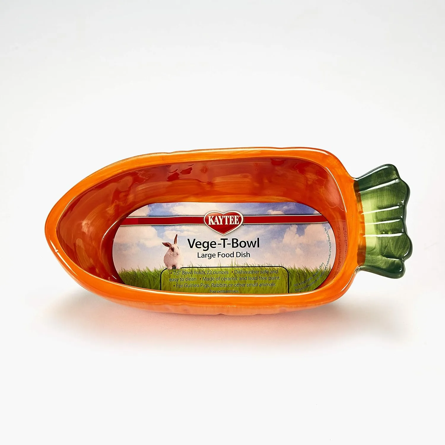 Kaytee Vege-T-Bowl Carrot 7.5 inches,Green