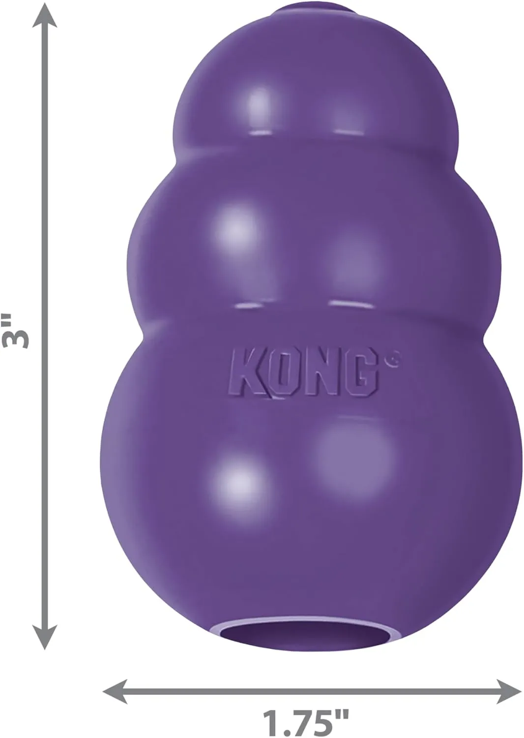 KONG Senior - Dog Toy with Gentle, Natural Rubber - Durable Dog Toy for Older Dogs - Use Treats with Stuffable Chew Toy - Treat Toy for Chewing & Fetching - for Small Dogs