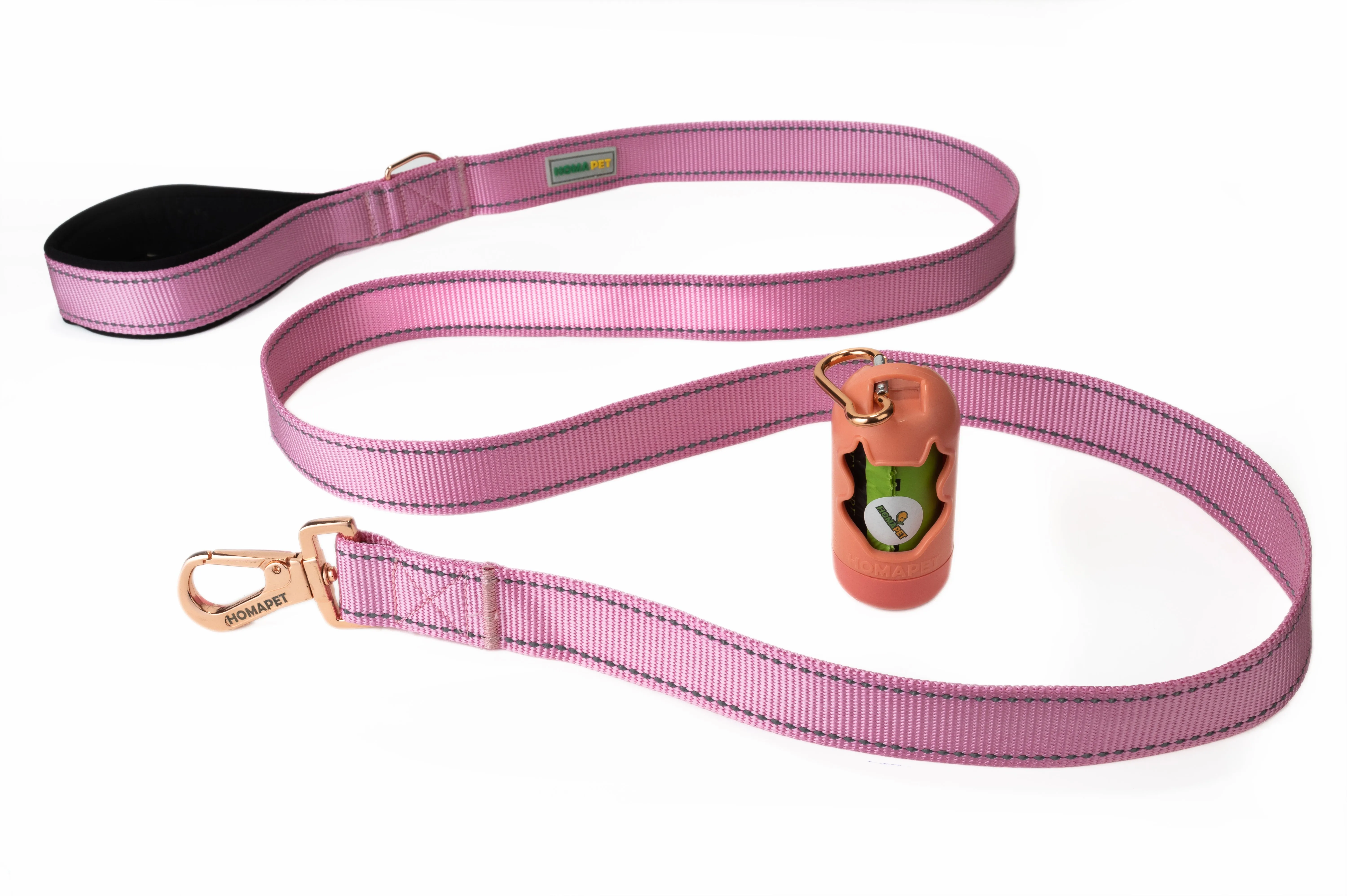 Lilac Sachet Flat Nylon Dog Leash