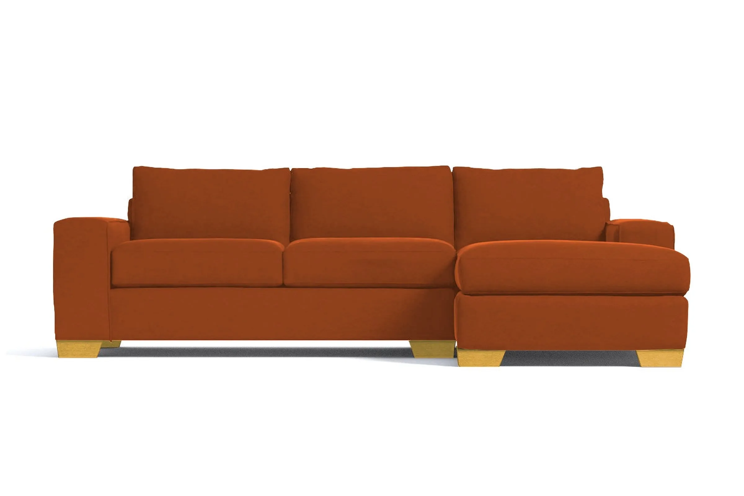Melrose 2pc Sleeper Sectional :: Leg Finish: Natural / Configuration: RAF - Chaise on the Right / Sleeper Option: Memory Foam Mattress