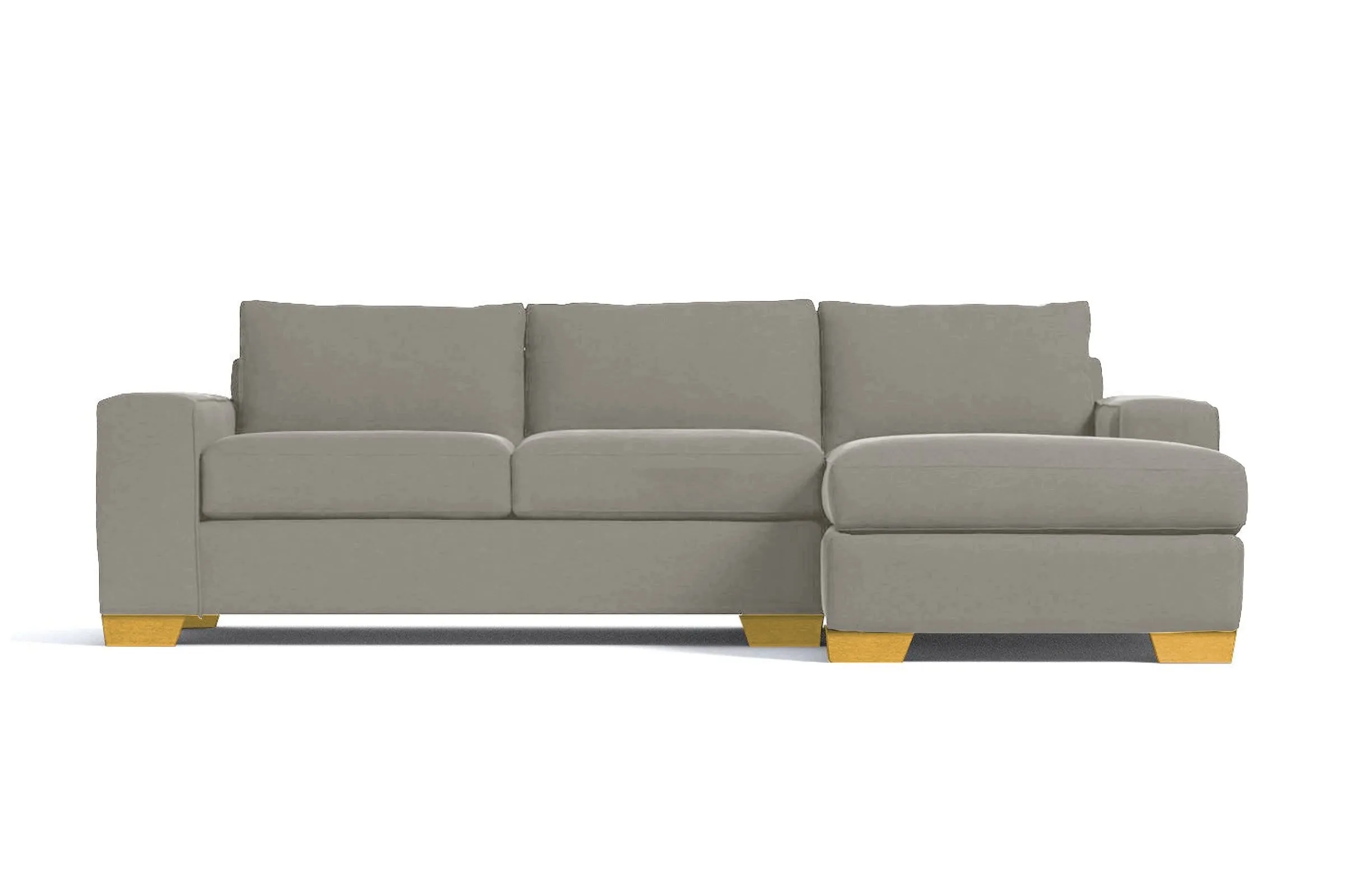 Melrose 2pc Sleeper Sectional :: Leg Finish: Natural / Configuration: RAF - Chaise on the Right / Sleeper Option: Memory Foam Mattress
