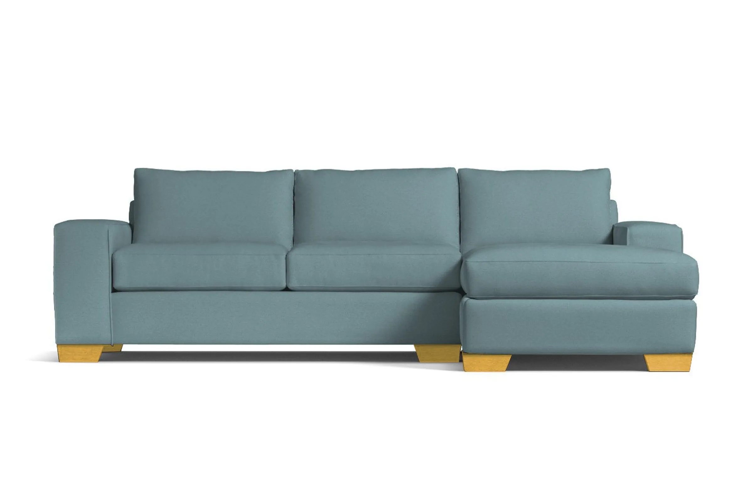 Melrose 2pc Sleeper Sectional :: Leg Finish: Natural / Configuration: RAF - Chaise on the Right / Sleeper Option: Memory Foam Mattress