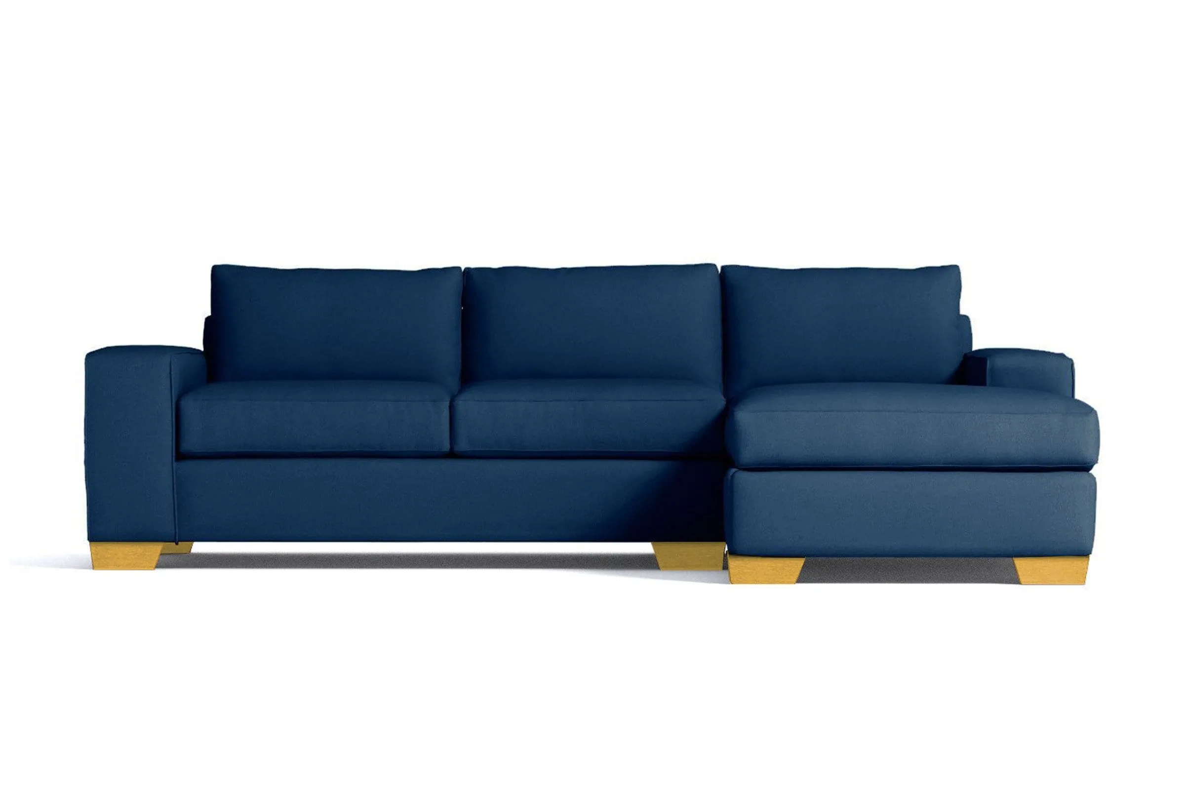 Melrose 2pc Sleeper Sectional :: Leg Finish: Natural / Configuration: RAF - Chaise on the Right / Sleeper Option: Memory Foam Mattress