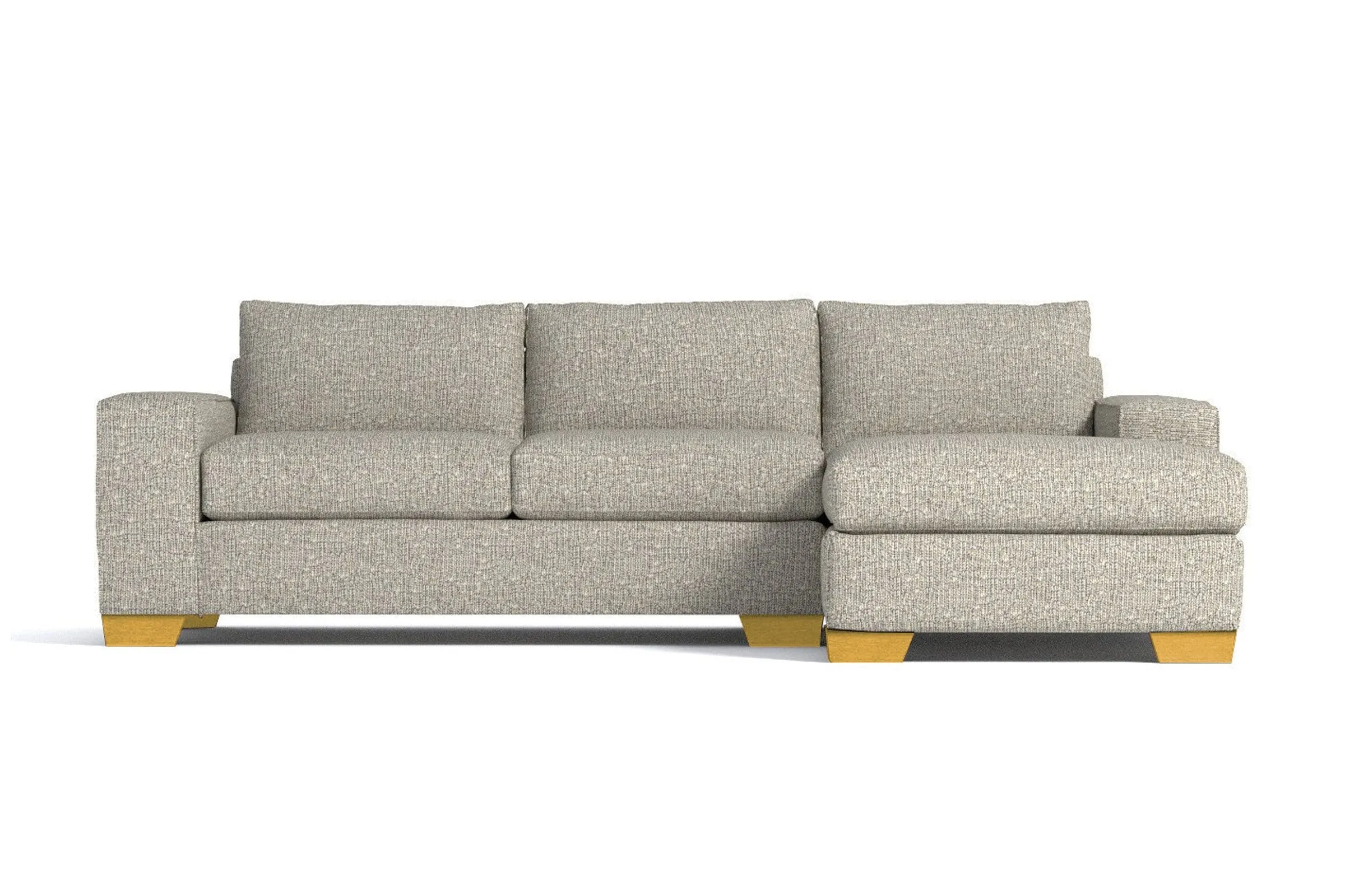 Melrose 2pc Sleeper Sectional :: Leg Finish: Natural / Configuration: RAF - Chaise on the Right / Sleeper Option: Memory Foam Mattress
