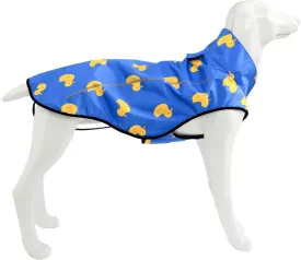 Mile High Life Dog Raincoat, Adjustable Waterproof Reflective Rain Jacket for Small Medium Large Dogs, Lightweight Breathable Pet Rain Coat with Leash Hole(Blue Duck,XS Chest 17-23")