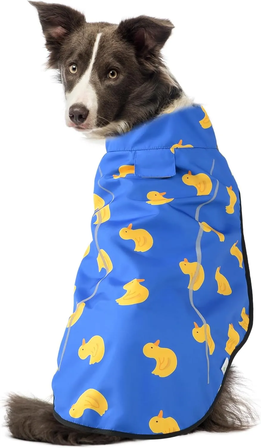 Mile High Life Dog Raincoat, Adjustable Waterproof Reflective Rain Jacket for Small Medium Large Dogs, Lightweight Breathable Pet Rain Coat with Leash Hole(Blue Duck,XS Chest 17-23")