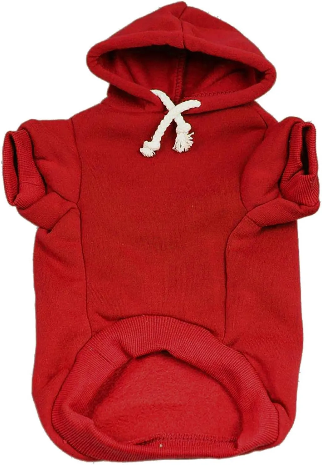 My Dad is Single Dog Hoodie Fleece Lined Pullover Sweatshirt with Leash Hole (Red, X-Large 114)