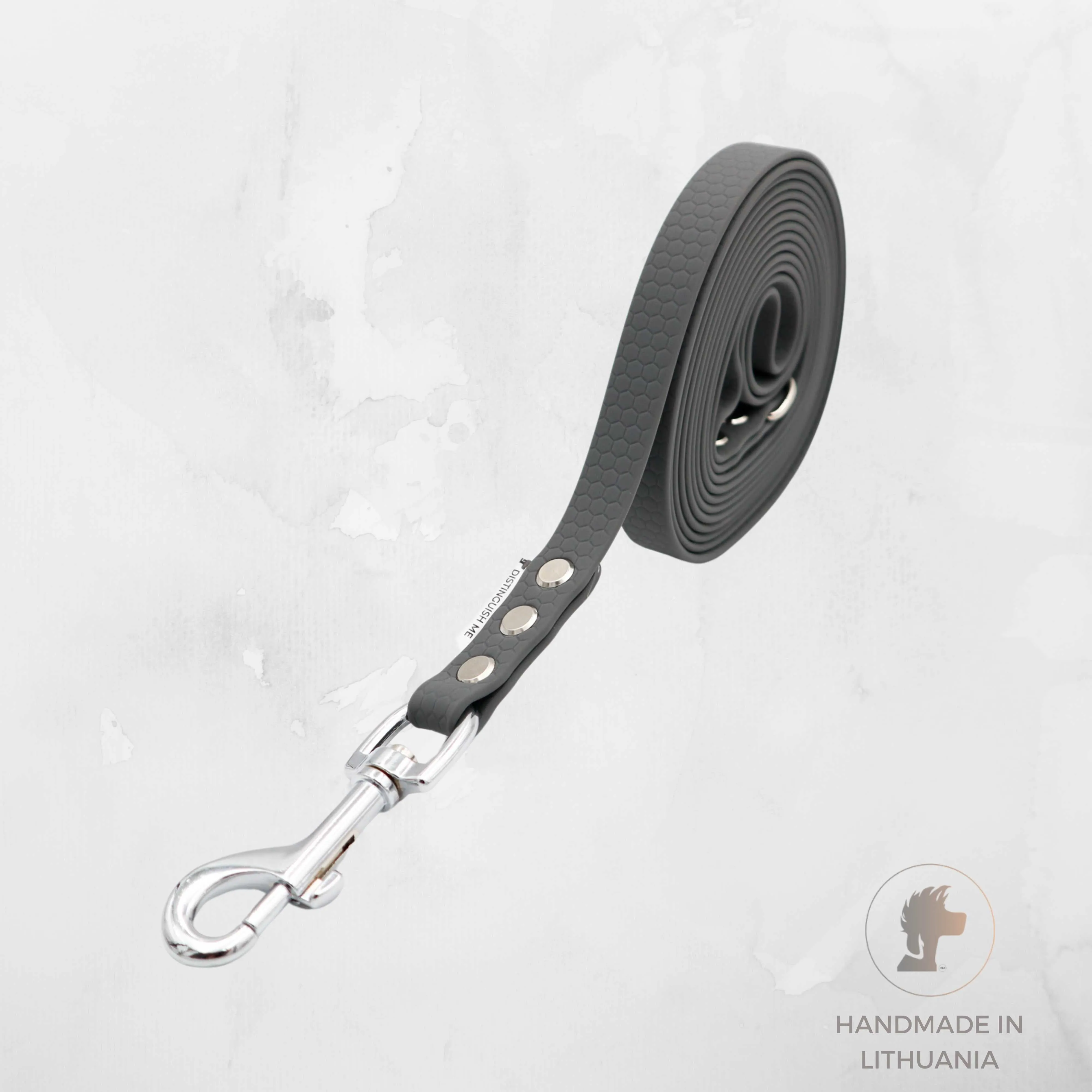 Non - Slip, Waterproof Dog Leash Hexa | Gray | Width: 16 mm