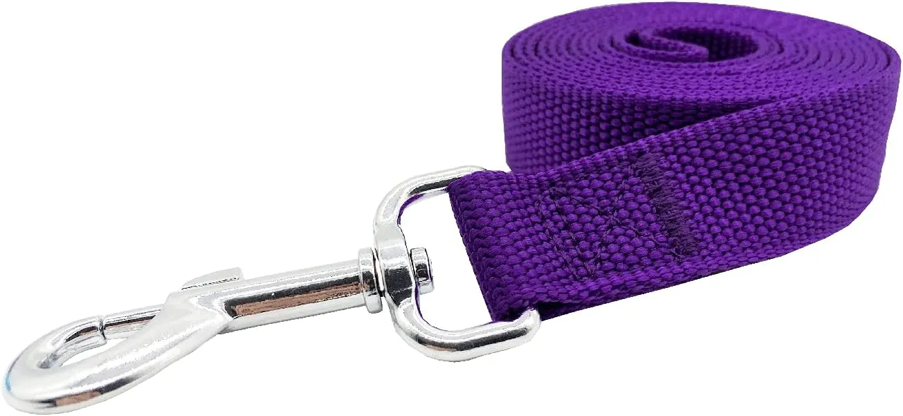 Nylon Dog Training Leash, Traction Rope, 4Foot /5 Ft /6 Feet Long, 5/8 inch 3/4 Inch 1 Inch Wide, for Small and Medium Dogs