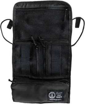 Pet First Aid Tactical Organizer Pouch, Multiple Pockets, Utility Bands (Black)- Made in The USA, Black/Gray