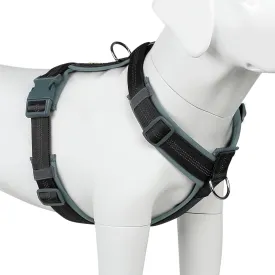 Plutus Pet No Pull Dog Harness, Adjustable Nylon Harness with Soft Padding, Reflective and Heavy Duty Dog Harness for Small, Medium, Large Dogs(Black, XL)