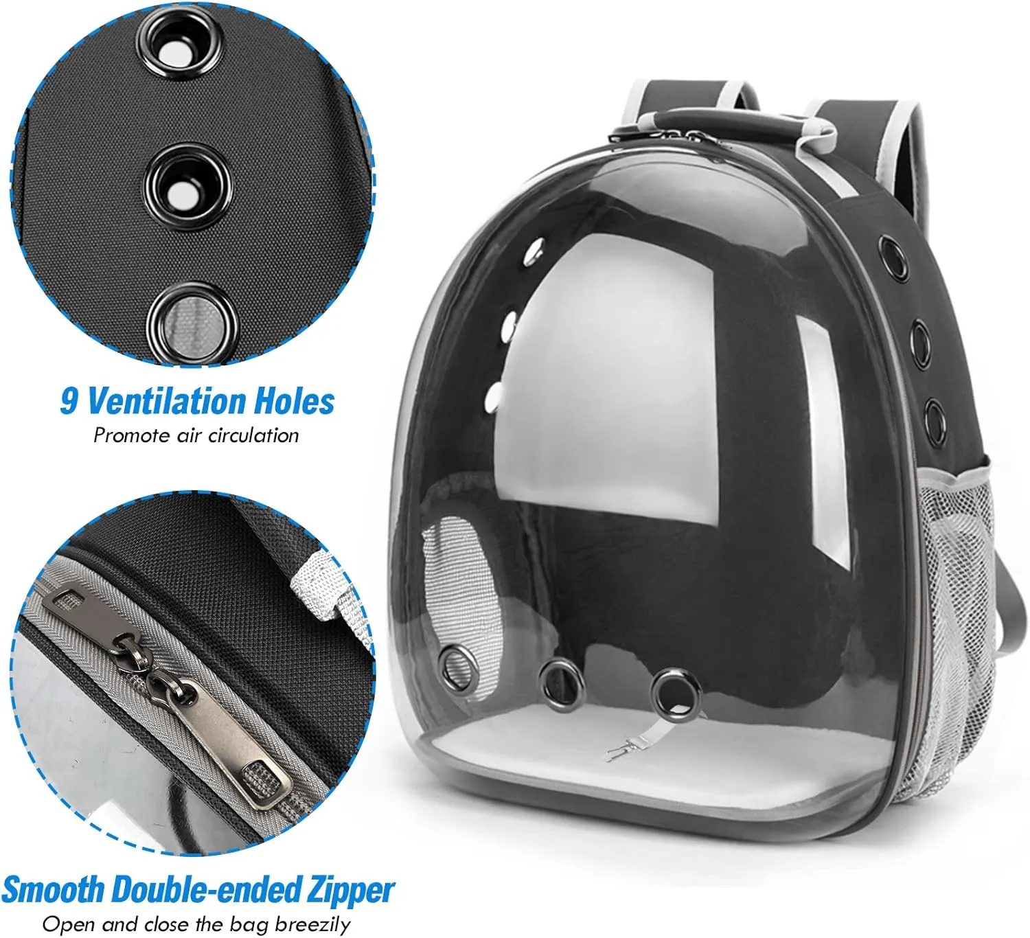 Portable Pet Carrier Travel Breathable Backpack Dogs And Cats Puppy Waterproof Transparent Breathable Space Bag